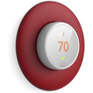 imageelago Wall Plate Cover Designed for Google Nest Thermostat E Wall Plate 2017Black  Compatible with Nest Thermostat E Hard ABS Material Not Compatible with 2020 Models US Patent RegisteredRed