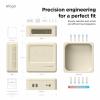 imageelago Mac mini M4 Silicone Cover Classic Computer Design Shockproof AntiScratch Stylish Objet for Desk Classic White
