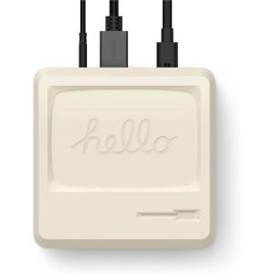 imageelago Mac mini M4 Silicone Cover Classic Computer Design Shockproof AntiScratch Stylish Objet for Desk Classic White
