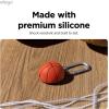 imageelago Ball Series Case Compatible with Apple AirTag Drop Protection Keychain Track Keys Backpacks Purses Dogs Kids Tracking Device Not Included RugbyBASKET