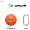 imageelago Ball Series Case Compatible with Apple AirTag Drop Protection Keychain Track Keys Backpacks Purses Dogs Kids Tracking Device Not Included RugbyBASKET