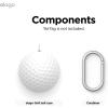 imageelago Ball Series Case Compatible with Apple AirTag Drop Protection Keychain Track Keys Backpacks Purses Dogs Kids Tracking Device Not Included RugbyGOLF