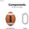 imageelago Ball Series Case Compatible with Apple AirTag Drop Protection Keychain Track Keys Backpacks Purses Dogs Kids Tracking Device Not Included RugbyRUGBY