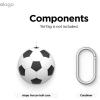 imageelago Ball Series Case Compatible with Apple AirTag Drop Protection Keychain Track Keys Backpacks Purses Dogs Kids Tracking Device Not Included RugbySOCCER