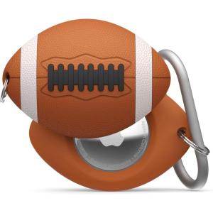 imageelago Ball Series Case Compatible with Apple AirTag Drop Protection Keychain Track Keys Backpacks Purses Dogs Kids Tracking Device Not Included RugbyRUGBY
