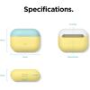 imageelago Duo Case Compatible with AirPods Pro Case 2 Caps  1 Body Supports Wireless Charging Light Grey Baby Mint  Dark Grey Translucent Top  Coral Blue  Nightglow BlueBottom  Yellow