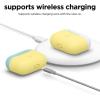 imageelago Duo Case Compatible with AirPods Pro Case 2 Caps  1 Body Supports Wireless Charging Light Grey Baby Mint  Dark Grey Translucent Top  Coral Blue  Nightglow BlueBottom  Yellow