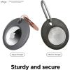 imageelago Basic Case Compatible with AirTag Keychain  Full Protection Keychain Included Slim and Simple Design Food Grade Silicone AntiScratch Safe for Kids and ChildrenDark Gray