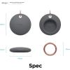 imageelago Basic Case Compatible with AirTag Keychain  Full Protection Keychain Included Slim and Simple Design Food Grade Silicone AntiScratch Safe for Kids and ChildrenDark Gray