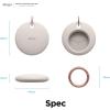 imageelago Basic Case Compatible with AirTag Keychain  Full Protection Keychain Included Slim and Simple Design Food Grade Silicone AntiScratch Safe for Kids and ChildrenStone