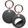imageelago Basic Case Compatible with AirTag Keychain  Full Protection Keychain Included Slim and Simple Design Food Grade Silicone AntiScratch Safe for Kids and ChildrenDark Gray