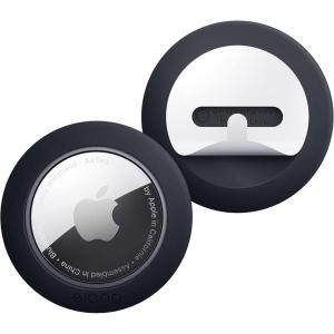 imageelago Silicone Pad Compatible with Apple AirTag Case Holder with Adhesive Stickers 2 Pack  Track Wallets Dogs Bikes Bags Golf Rangefinders  Reusable Pad Tracking Device Not Included BlackBlack