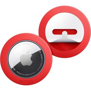 imageelago Silicone Pad Compatible with Apple AirTag Case Holder with Adhesive Stickers 2 Pack  Track Wallets Dogs Bikes Bags Golf Rangefinders  Reusable Pad Tracking Device Not Included BlackRed