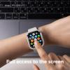 imageelago Duo Case Compatible with Apple Watch 987654SE Compatible with iWatch 41mm 40mm Full Protection Hard PC  TPU Material Full Access to Screen Two PCs Included Strap not IncludedShell TransparentPart Metallic Dark Grey  Transparent