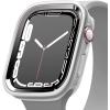 imageelago Duo Case Compatible with Apple Watch 987654SE Compatible with iWatch 41mm 40mm Full Protection Hard PC  TPU Material Full Access to Screen Two PCs Included Strap not IncludedShell TransparentPart Metallic Dark Grey  Transparent