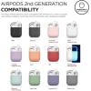 imageelago Premium Silicone Case Compatible with Apple AirPods 1 and 2 Front LED Visible WhiteBaby Mint