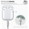 imageelago Premium Silicone Case Compatible with Apple AirPods 1 and 2 Front LED Visible WhiteBaby Mint