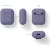 imageelago Premium Silicone Case Compatible with Apple AirPods 1 and 2 Front LED Visible WhiteLavender Gray