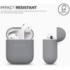imageelago Premium Silicone Case Compatible with Apple AirPods 1 and 2 Front LED Visible WhiteMedium Gray
