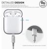 imageelago Premium Silicone Case Compatible with Apple AirPods 1 and 2 Front LED Visible WhiteMedium Gray