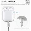 imageelago Premium Silicone Case Compatible with Apple AirPods 1 and 2 Front LED Visible WhiteMulti