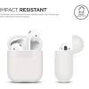 imageelago Premium Silicone Case Compatible with Apple AirPods 1 and 2 Front LED Visible WhiteMulti