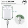imageelago Premium Silicone Case Compatible with Apple AirPods 1 and 2 Front LED Visible WhitePastel Green
