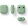 imageelago Premium Silicone Case Compatible with Apple AirPods 1 and 2 Front LED Visible WhitePastel Green