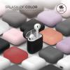 imageelago Premium Silicone Case Compatible with Apple AirPods 1 and 2 Front LED Visible WhitePeach