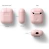imageelago Premium Silicone Case Compatible with Apple AirPods 1 and 2 Front LED Visible WhitePink