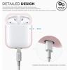 imageelago Premium Silicone Case Compatible with Apple AirPods 1 and 2 Front LED Visible WhitePink