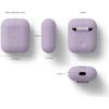 imageelago Premium Silicone Case Compatible with Apple AirPods 1 and 2 Front LED Visible WhitePurple