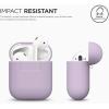 imageelago Premium Silicone Case Compatible with Apple AirPods 1 and 2 Front LED Visible WhitePurple