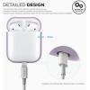 imageelago Premium Silicone Case Compatible with Apple AirPods 1 and 2 Front LED Visible WhitePurple