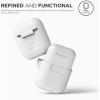 imageelago Premium Silicone Case Compatible with Apple AirPods 1 and 2 Front LED Visible WhiteWhite