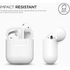 imageelago Premium Silicone Case Compatible with Apple AirPods 1 and 2 Front LED Visible WhiteWhite