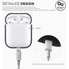 imageelago Premium Silicone Case Compatible with Apple AirPods 1 and 2 Front LED Visible Whiteblack