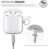 imageelago Silicone Case with Keychain Compatible with Apple AirPods Case 1 ampamp 2 Front LED Visible Supports Wireless Charging Protective Silicone PeachNightglow Blue