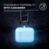 imageelago Silicone Case with Keychain Compatible with Apple AirPods Case 1 ampamp 2 Front LED Visible Supports Wireless Charging Protective Silicone PeachNightglow Blue