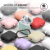 imageelago Silicone Case with Keychain Compatible with Apple AirPods Case 1 ampamp 2 Front LED Visible Supports Wireless Charging Protective Silicone PeachMint