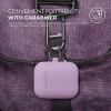 imageelago Silicone Case with Keychain Compatible with Apple AirPods Case 1 ampamp 2 Front LED Visible Supports Wireless Charging Protective Silicone PeachLavender