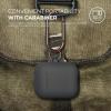 imageelago Silicone Case with Keychain Compatible with Apple AirPods Case 1 ampamp 2 Front LED Visible Supports Wireless Charging Protective Silicone PeachDark Grey