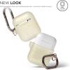 imageelago Silicone Case with Keychain Compatible with Apple AirPods Case 1 ampamp 2 Front LED Visible Supports Wireless Charging Protective Silicone PeachNightglow Gold Pearl