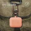 imageelago Silicone Case with Keychain Compatible with Apple AirPods Case 1 ampamp 2 Front LED Visible Supports Wireless Charging Protective Silicone PeachPeach
