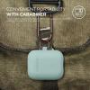 imageelago Silicone Case with Keychain Compatible with Apple AirPods Case 1 ampamp 2 Front LED Visible Supports Wireless Charging Protective Silicone PeachMint