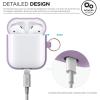 imageelago Silicone Case with Keychain Compatible with Apple AirPods Case 1 ampamp 2 Front LED Visible Supports Wireless Charging Protective Silicone PeachLavender