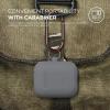 imageelago Silicone Case with Keychain Compatible with Apple AirPods Case 1 ampamp 2 Front LED Visible Supports Wireless Charging Protective Silicone PeachMedium Grey