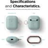 imageelago Silicone Case with Keychain Compatible with Apple AirPods Case 1 ampamp 2 Front LED Visible Supports Wireless Charging Protective Silicone PeachMint