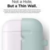 imageelago Silicone Case with Keychain Compatible with Apple AirPods Case 1 ampamp 2 Front LED Visible Supports Wireless Charging Protective Silicone PeachMint
