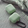 imageelago Silicone Case with Keychain Compatible with Apple AirPods Case 1 ampamp 2 Front LED Visible Supports Wireless Charging Protective Silicone PeachPastel Green
